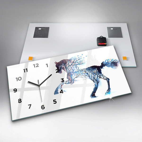 Horloge rectangulaire horizontale Altruisme de la nature animale