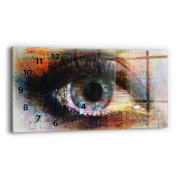 Horloge rectangulaire horizontale Street Art Eye