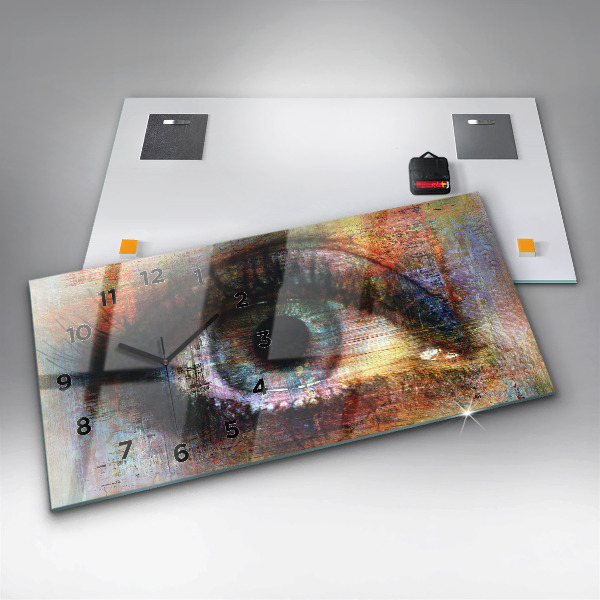 Horloge rectangulaire horizontale Street Art Eye