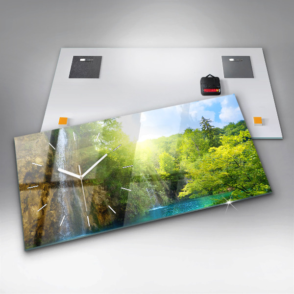 Horloge rectangulaire horizontale Paysage de la lagune