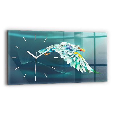 Horloge rectangulaire horizontale 'Image d''un aigle en vol'