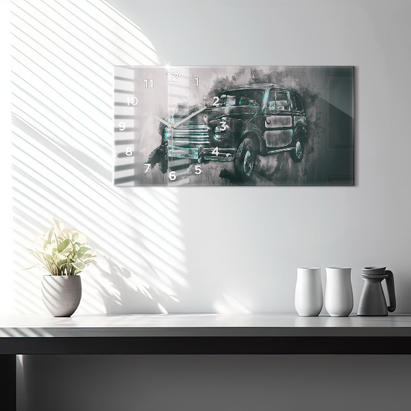 Horloge rectangulaire horizontale Voiture de la vieille école