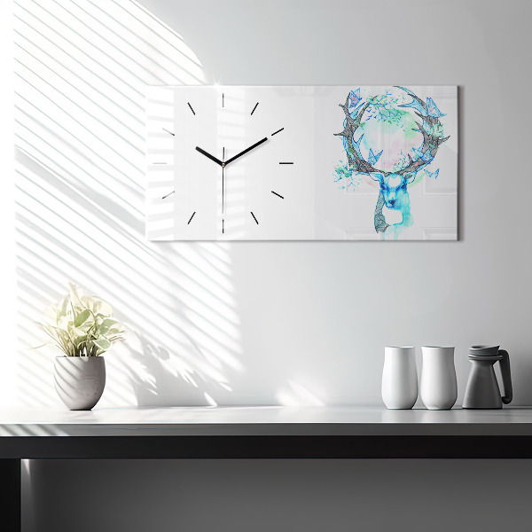 Horloge rectangulaire horizontale Illustration de cerf