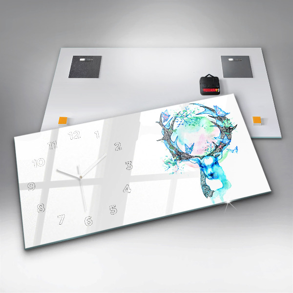 Horloge rectangulaire horizontale Illustration de cerf