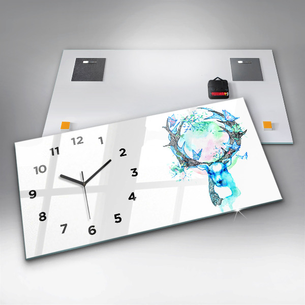 Horloge rectangulaire horizontale Illustration de cerf