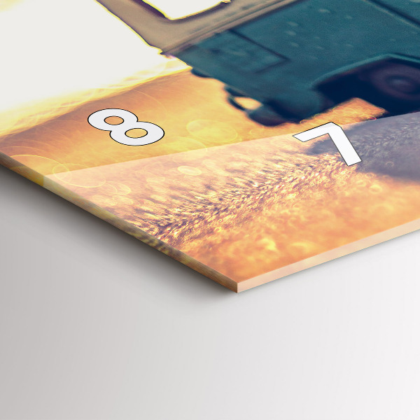 Horloge rectangulaire horizontale Camping-car sur la plage