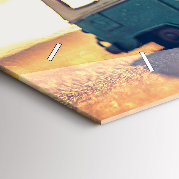 Horloge rectangulaire horizontale Camping-car sur la plage