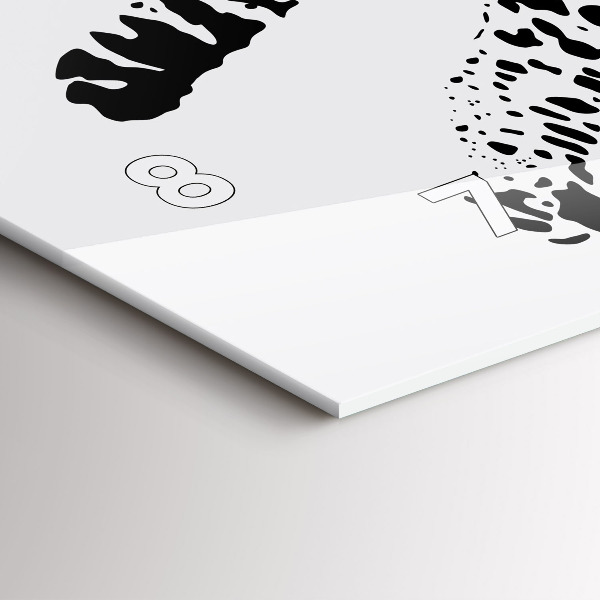 Horloge rectangulaire horizontale 'Silhouette d''une panthère'