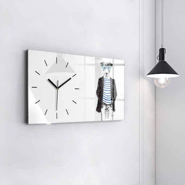 Horloge rectangulaire horizontale Un chien dans un corps humain