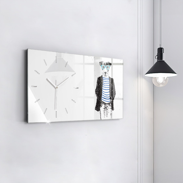 Horloge rectangulaire horizontale Un chien dans un corps humain