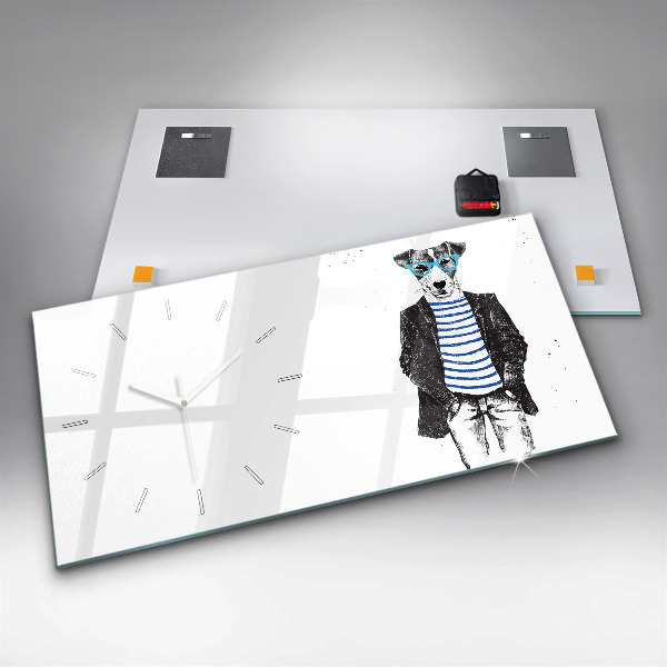 Horloge rectangulaire horizontale Un chien dans un corps humain