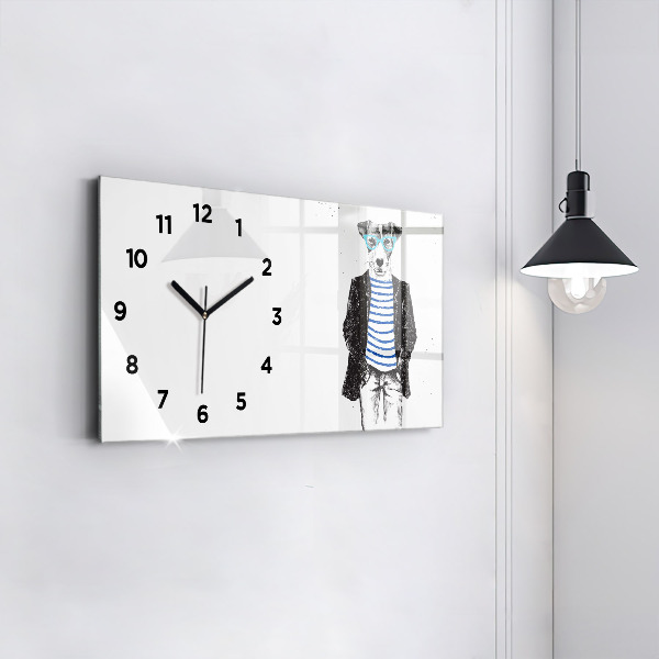 Horloge rectangulaire horizontale Un chien dans un corps humain