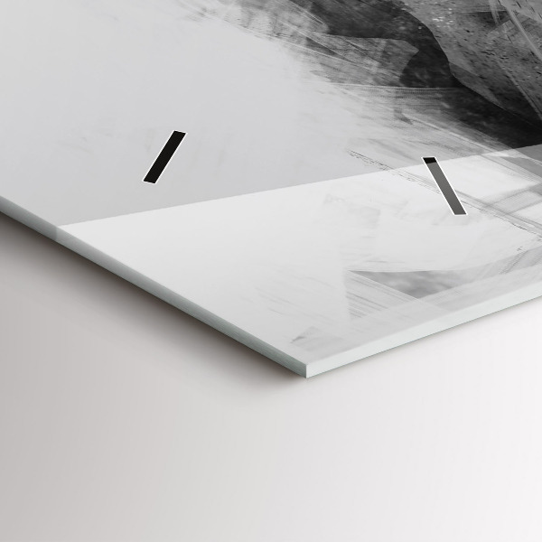 Horloge rectangulaire horizontale Lion peint