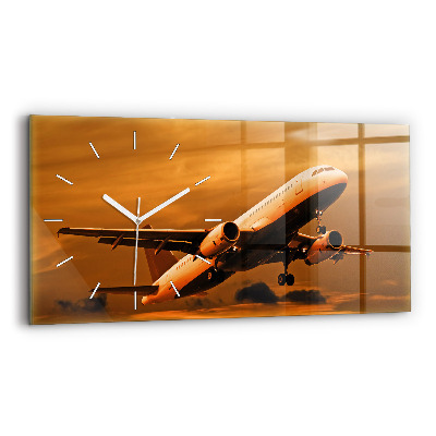 Horloge rectangulaire horizontale Voyager en avion