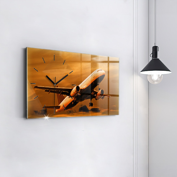 Horloge rectangulaire horizontale Voyager en avion
