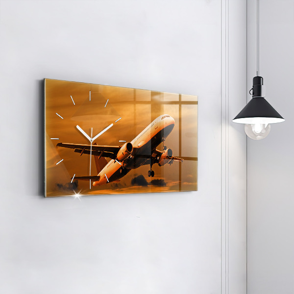 Horloge rectangulaire horizontale Voyager en avion