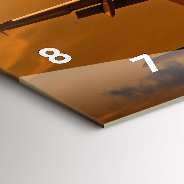 Horloge rectangulaire horizontale Voyager en avion