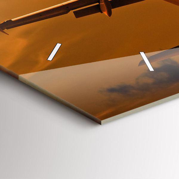 Horloge rectangulaire horizontale Voyager en avion