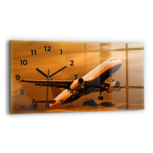 Horloge rectangulaire horizontale Voyager en avion