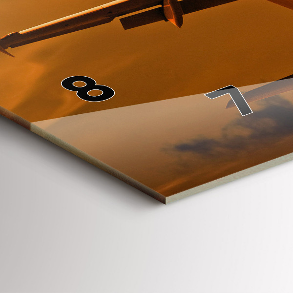 Horloge rectangulaire horizontale Voyager en avion