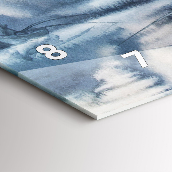 Horloge rectangulaire horizontale 'Lac d''hiver de Łódka'