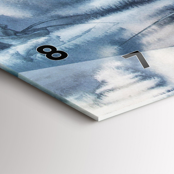 Horloge rectangulaire horizontale 'Lac d''hiver de Łódka'