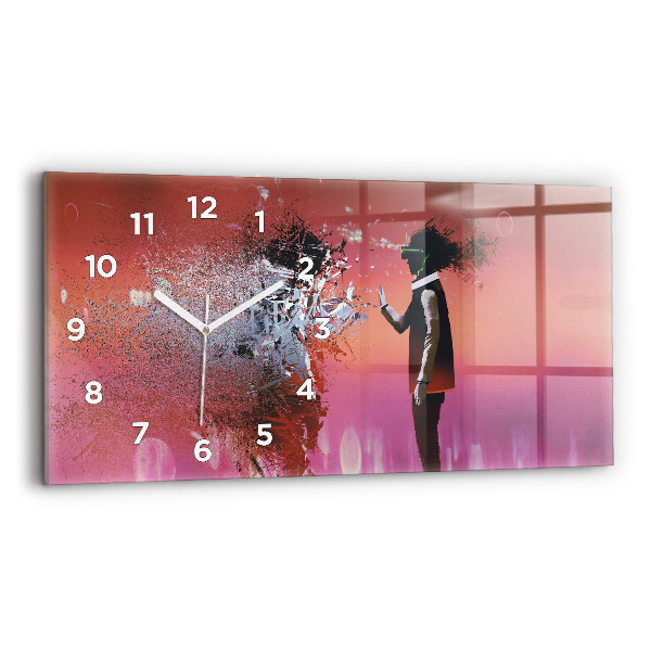 Horloge rectangulaire horizontale Cyberespace