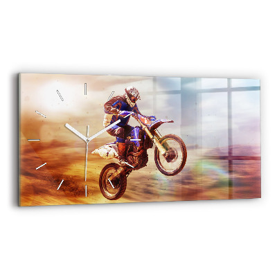 Horloge rectangulaire horizontale Motocross Enduro