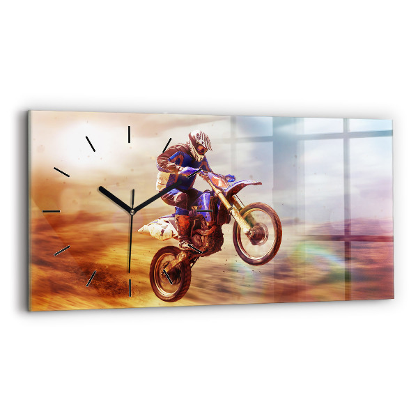 Horloge rectangulaire horizontale Motocross Enduro