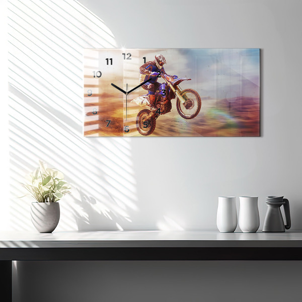Horloge rectangulaire horizontale Motocross Enduro