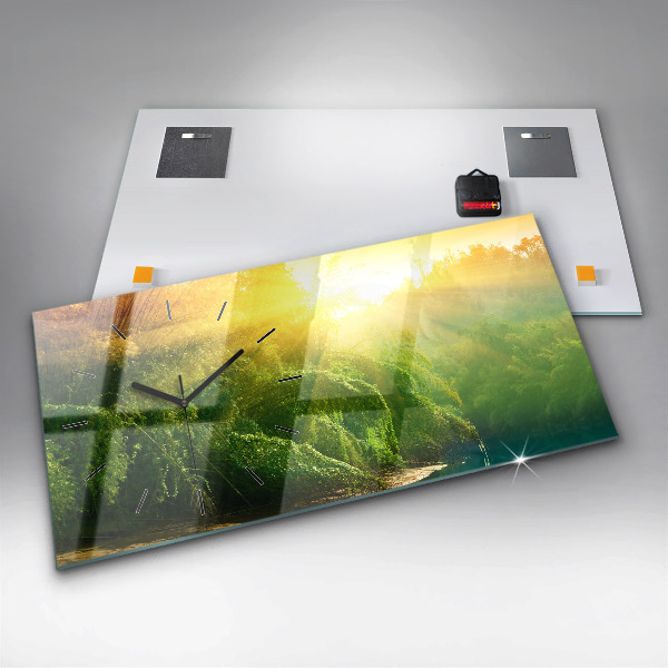 Horloge rectangulaire horizontale Nature paisible