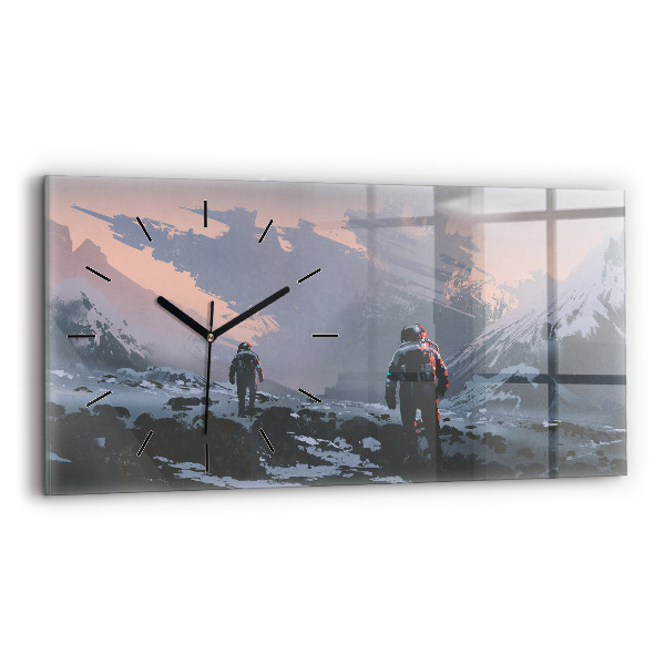 Horloge rectangulaire horizontale Astronautes de la Voie lactée
