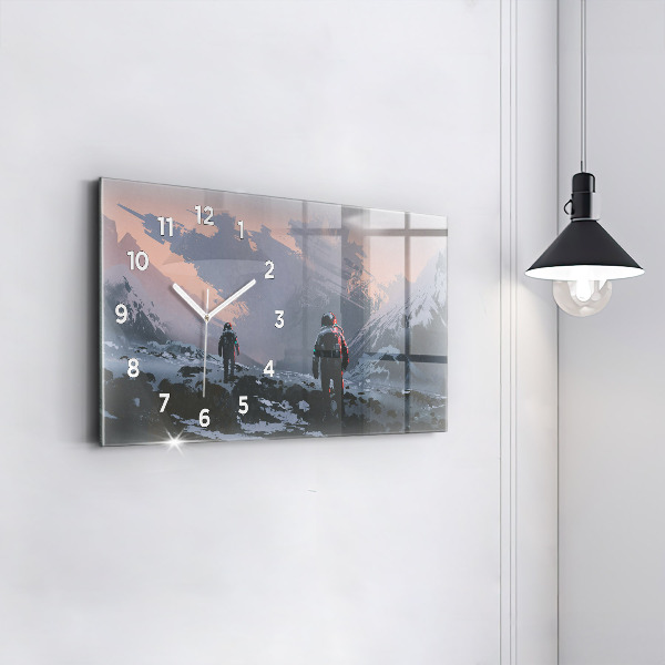 Horloge rectangulaire horizontale Astronautes de la Voie lactée