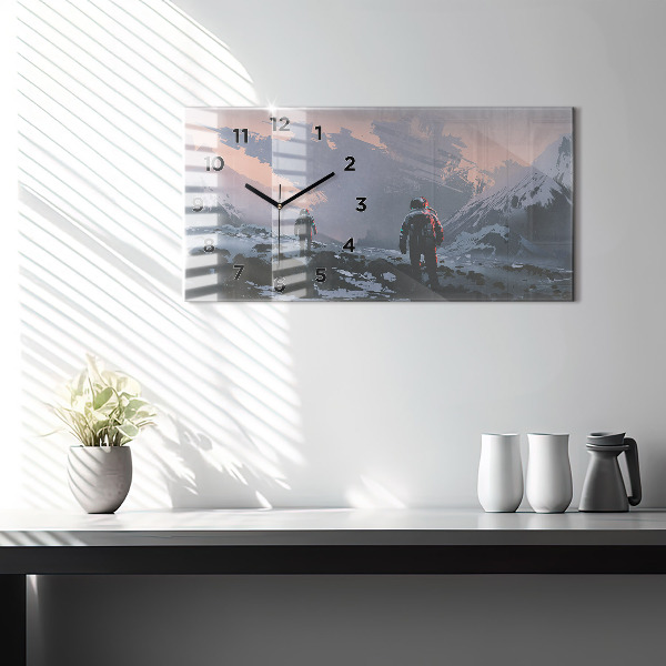 Horloge rectangulaire horizontale Astronautes de la Voie lactée