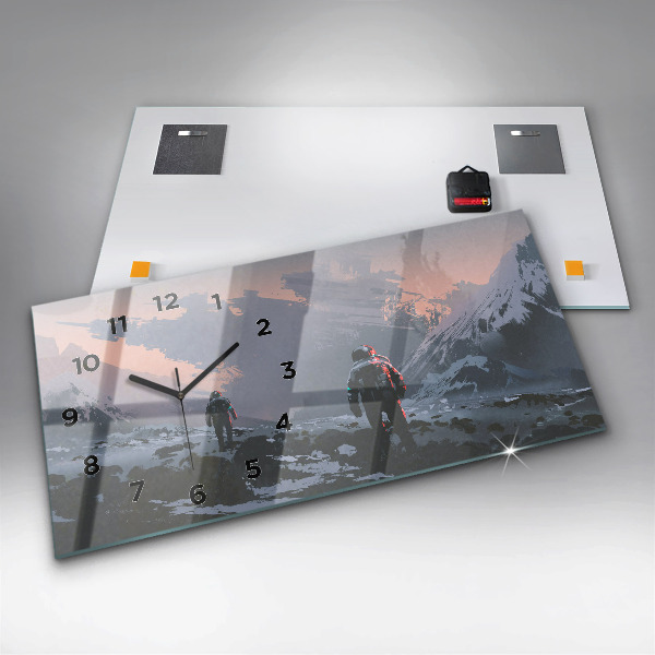 Horloge rectangulaire horizontale Astronautes de la Voie lactée