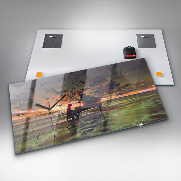 Horloge rectangulaire horizontale Concert sur la plage