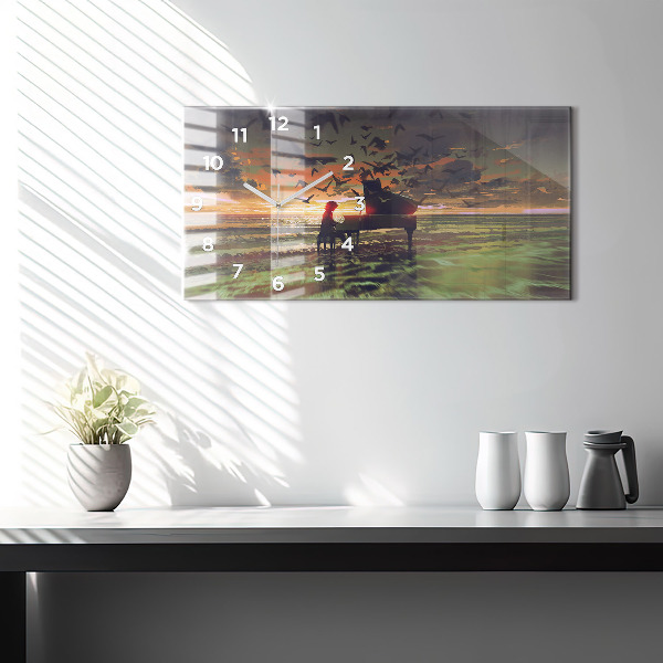 Horloge rectangulaire horizontale Concert sur la plage