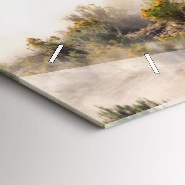 Horloge rectangulaire horizontale Un troupeau de chevaux au galop