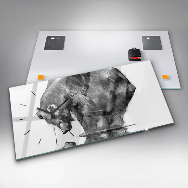 Horloge rectangulaire horizontale Ours de dessin animé