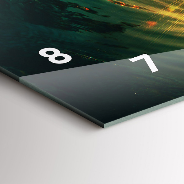 Horloge rectangulaire horizontale Perspective du coucher de soleil sur les vagues