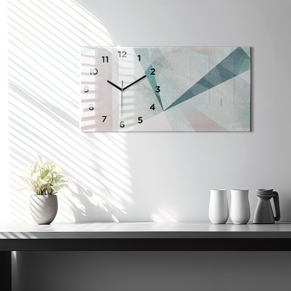 Horloge rectangulaire horizontale Texture abstraite de triangles