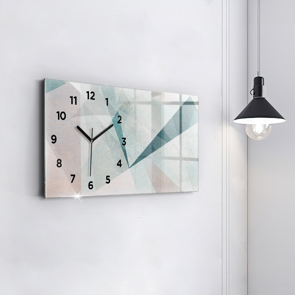 Horloge rectangulaire horizontale Texture abstraite de triangles