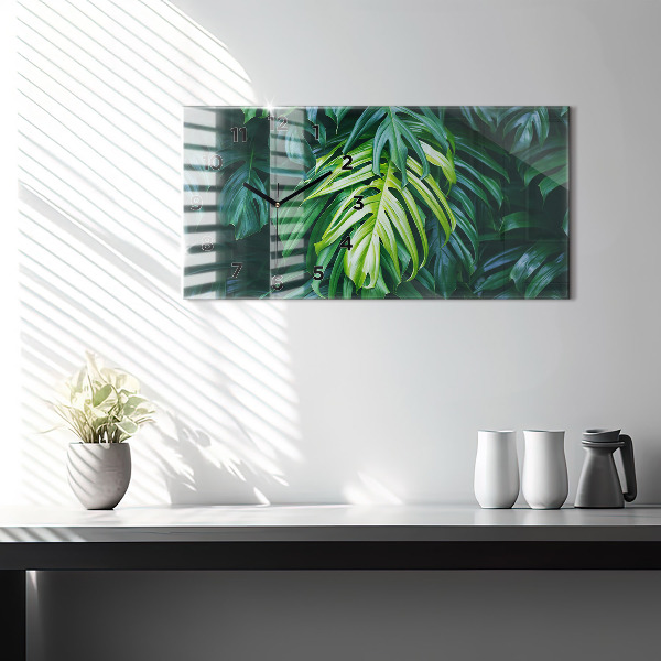 Horloge rectangulaire horizontale Le côté tropical de la nature