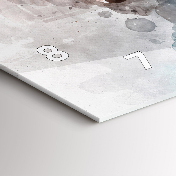 Horloge rectangulaire horizontale 'Le passé à l''arrière de la tête'