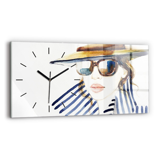 Horloge rectangulaire horizontale Derniers jours de vacances mode