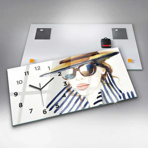 Horloge rectangulaire horizontale Derniers jours de vacances mode
