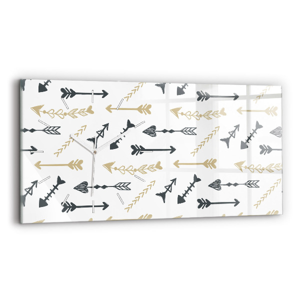 Horloge rectangulaire horizontale Motif hipster géométrique