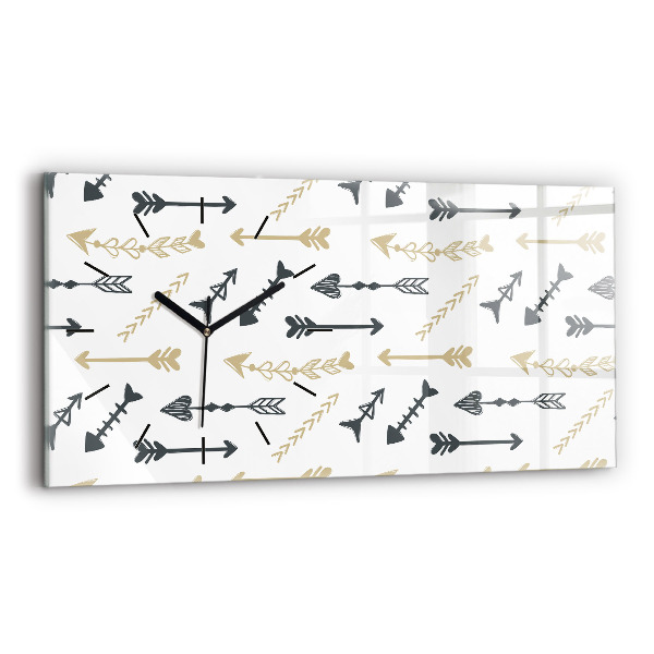 Horloge rectangulaire horizontale Motif hipster géométrique