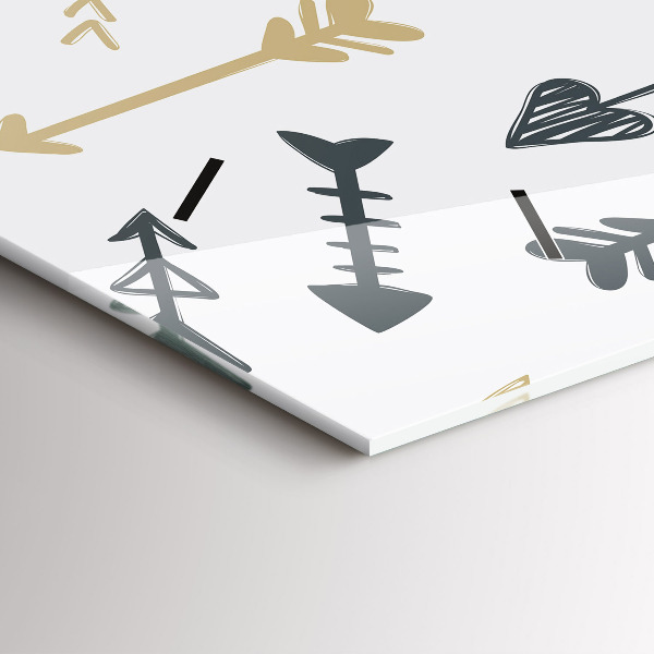 Horloge rectangulaire horizontale Motif hipster géométrique