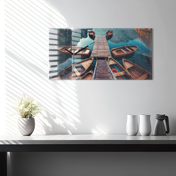 Horloge rectangulaire horizontale Jetée et lac